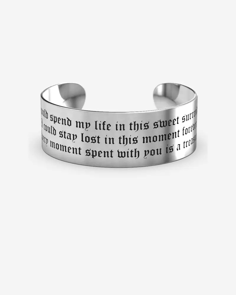 Bracciale Rigido Testo Con Incisione Personalizzata