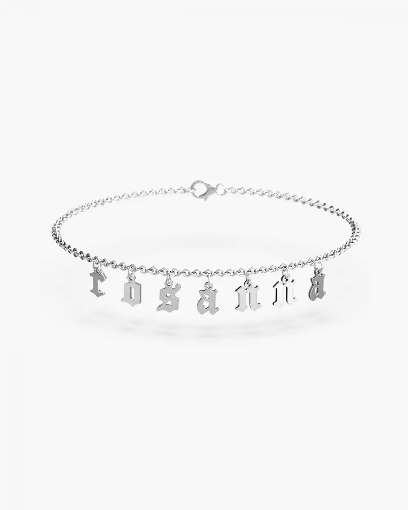 Cavigliera Personalizzabile Con Lettere Pendenti