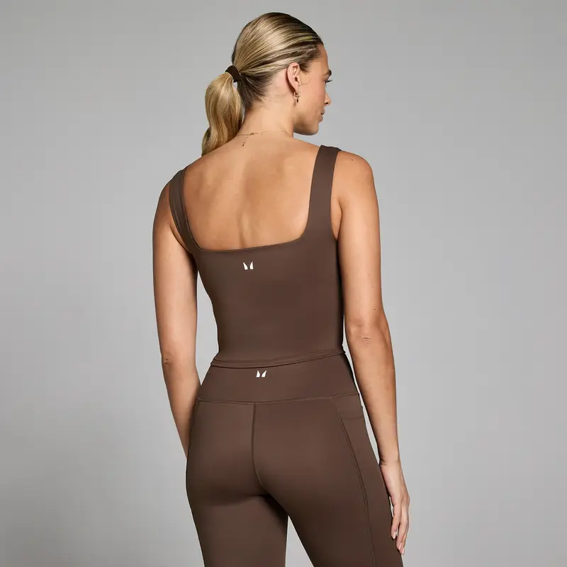 Canotta active scollo quadrato MP donna - Marrone miniatura 2