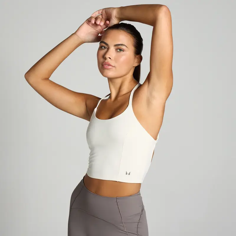 Canotta con design a vogatore sulla schiena MP Tempo Ultra da donna - Vaniglia Crema miniatura 2