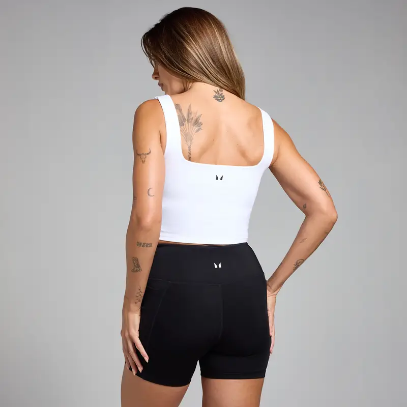 Canotta con scollo quadrato MP Active da donna - Bianca Bianco miniatura 2