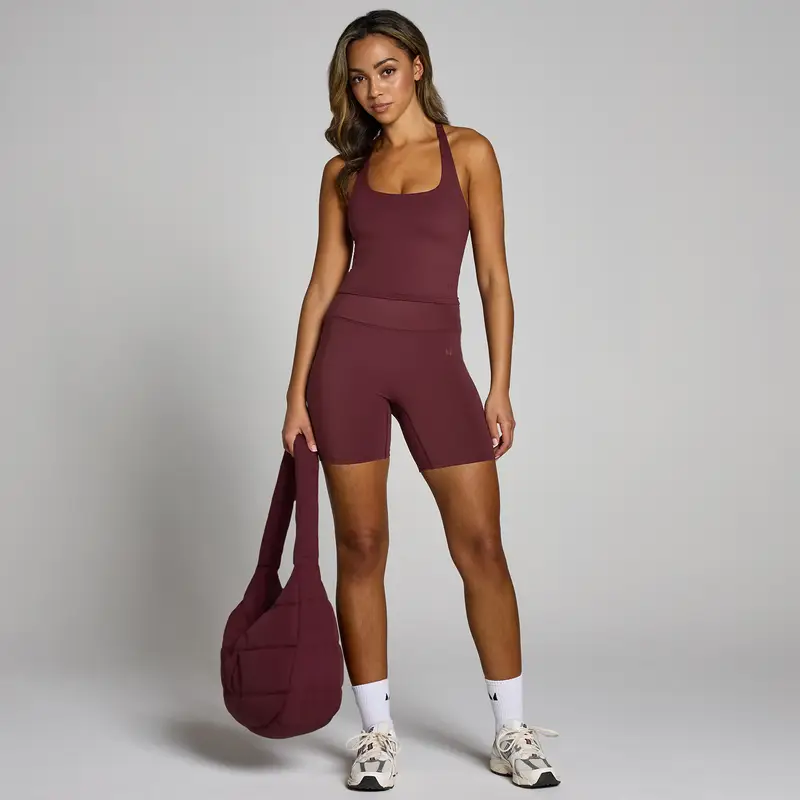 Canotta con spalline e scollo a vogatore MP Tempo da donna - Rosso mora Viola miniatura 3