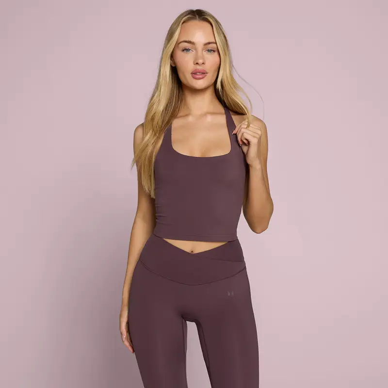 Canotta donna con spalline incrociate Tempo MP - Fudge Marrone miniatura 2