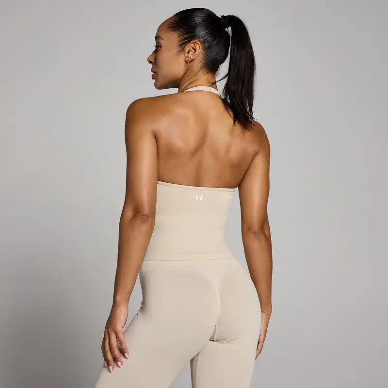 Canotta donna MP Tempo senza cuciture con collo all americana - Sabbia del deserto Pietra miniatura 2