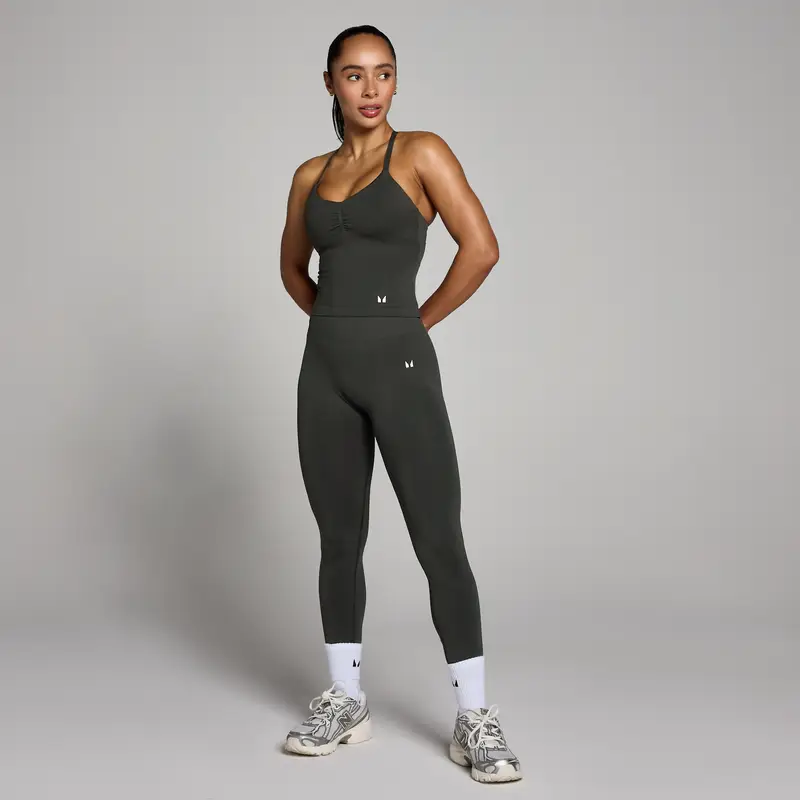 Canotta MP Tempo donna senza cuciture con spalline - Grigio notte miniatura 3