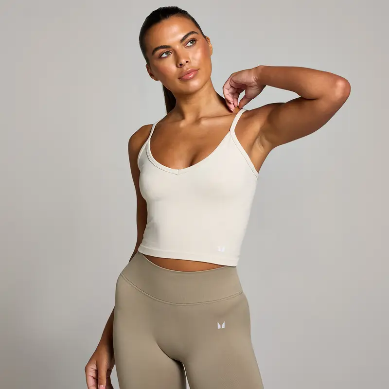 Canotta MP Tempo senza cuciture da donna - Osso Crema