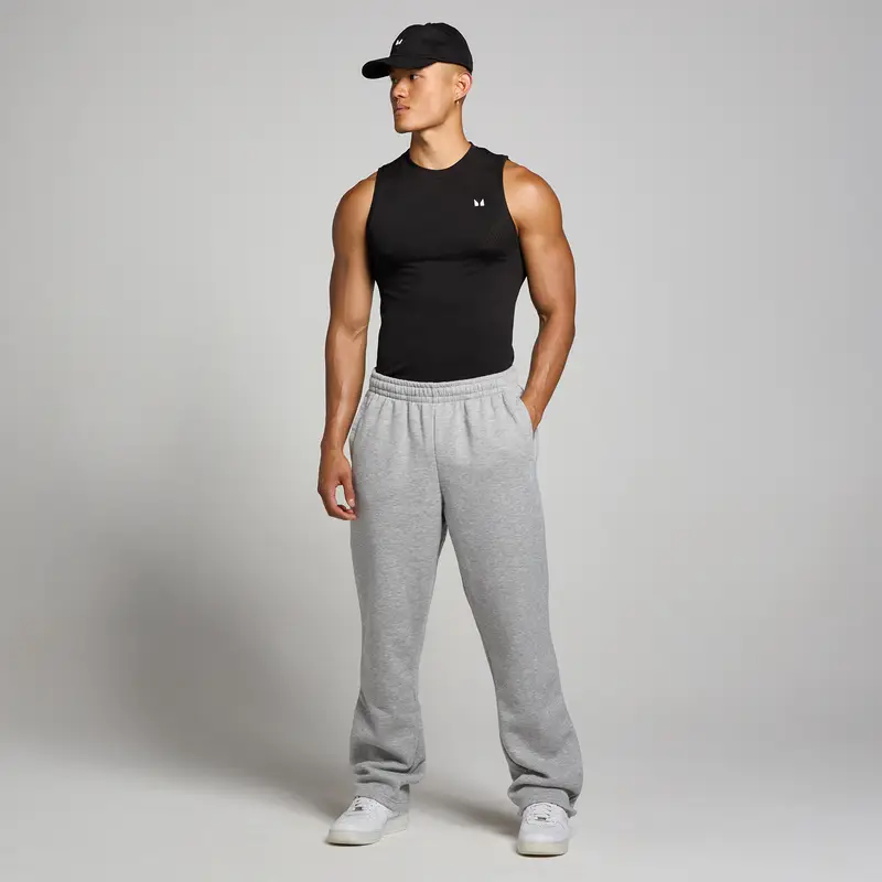 Canotta senza cuciture con grafica Pillar MP Tempo da uomo - Nera Nero miniatura 3