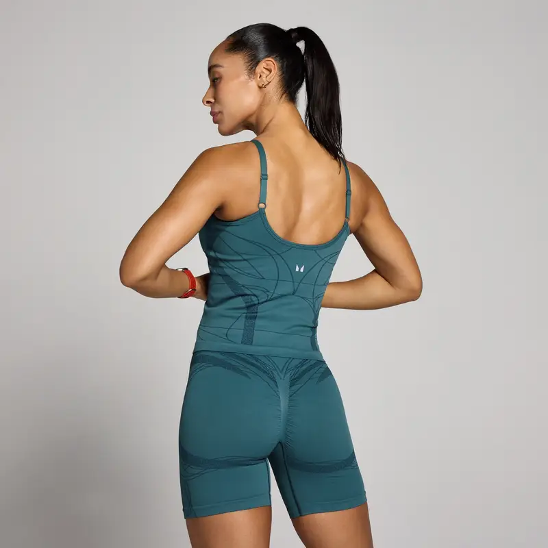 Canotta senza cuciture MP donna Hybrid - Verde acqua intenso miniatura 2