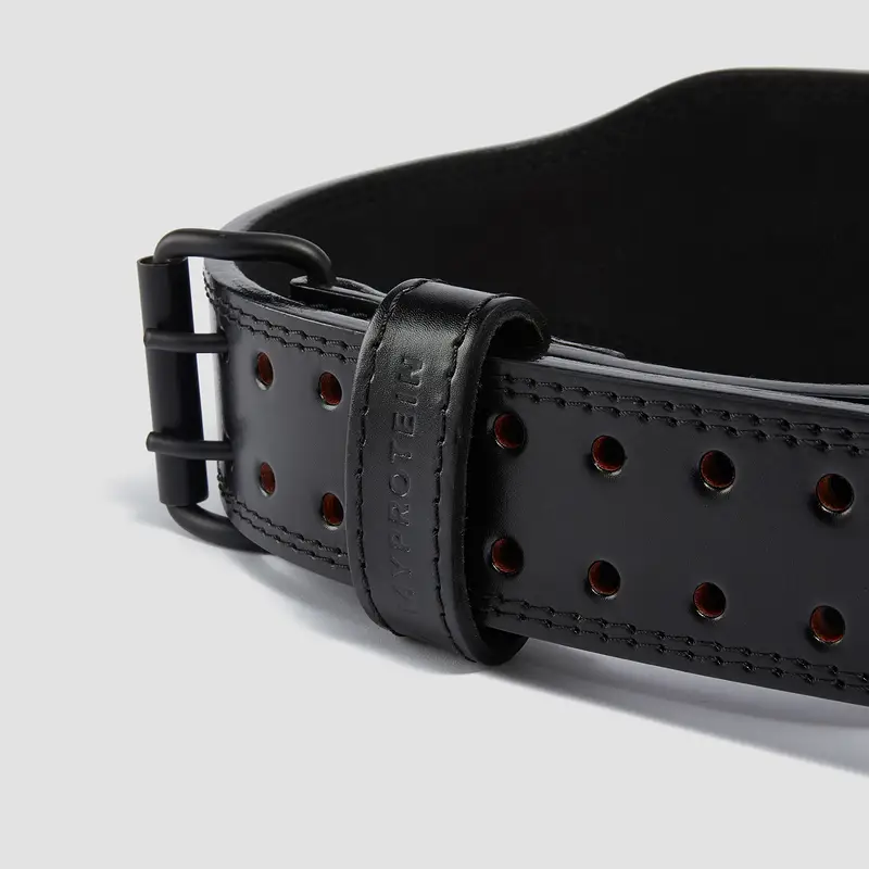 Cintura sollevamento pesi in pelle MyProtein - Nera Nero miniatura 2