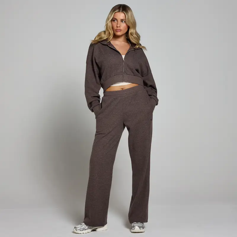 Felpa con cappuccio e cerniera integrale MP Soft Touch da donna - Cioccolato Marrone miniatura 3