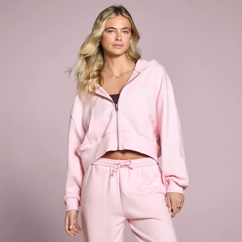 Felpa con cappuccio e zip MP donna lifestyle - Blush Rosa