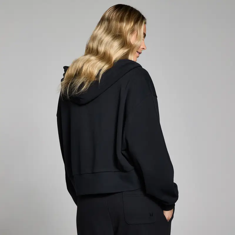 Felpa con cappuccio e zip MP donna lifestyle - Nero slavato miniatura 2
