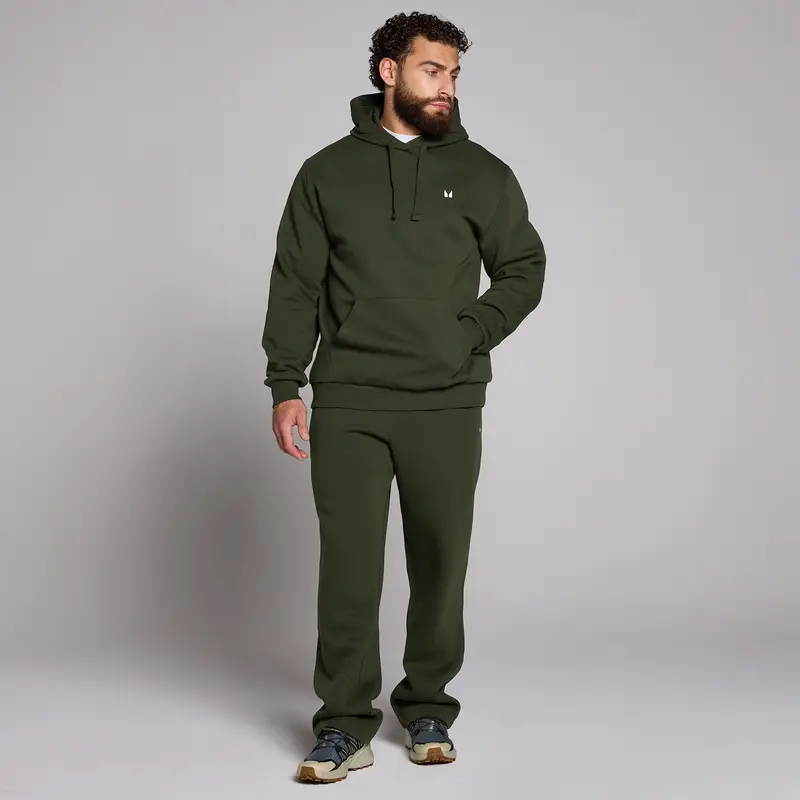 Felpa con cappuccio MP uomo rest day - Verde foresta miniatura 3