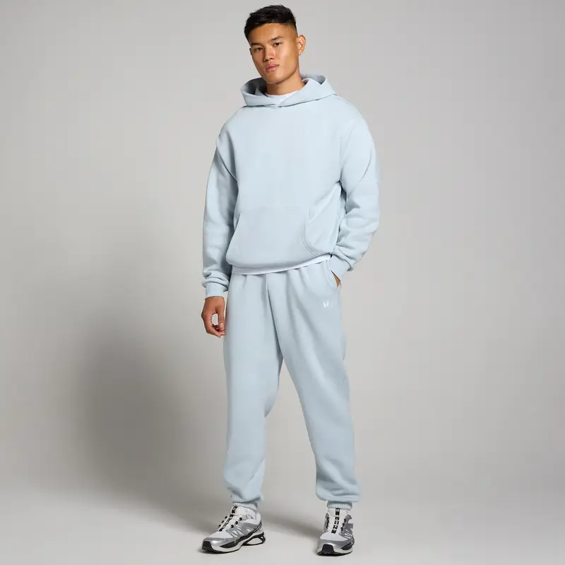 Felpa con cappuccio oversize MP Rest Day da uomo - Blu pallido miniatura 3