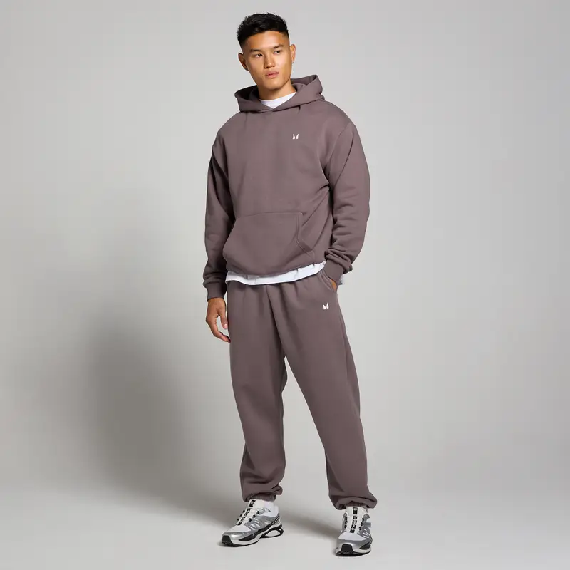 Felpa con cappuccio oversize MP Rest Day da uomo - Caffè Marrone miniatura 3