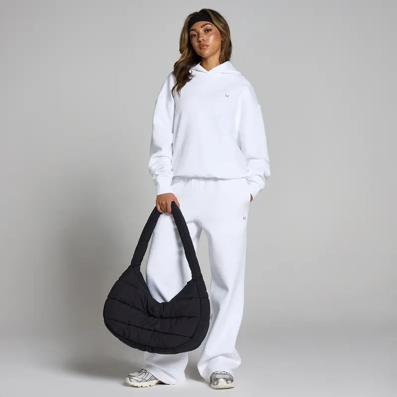 Felpa oversize con cappuccio MP Basics da donna - Bianco miniatura 3