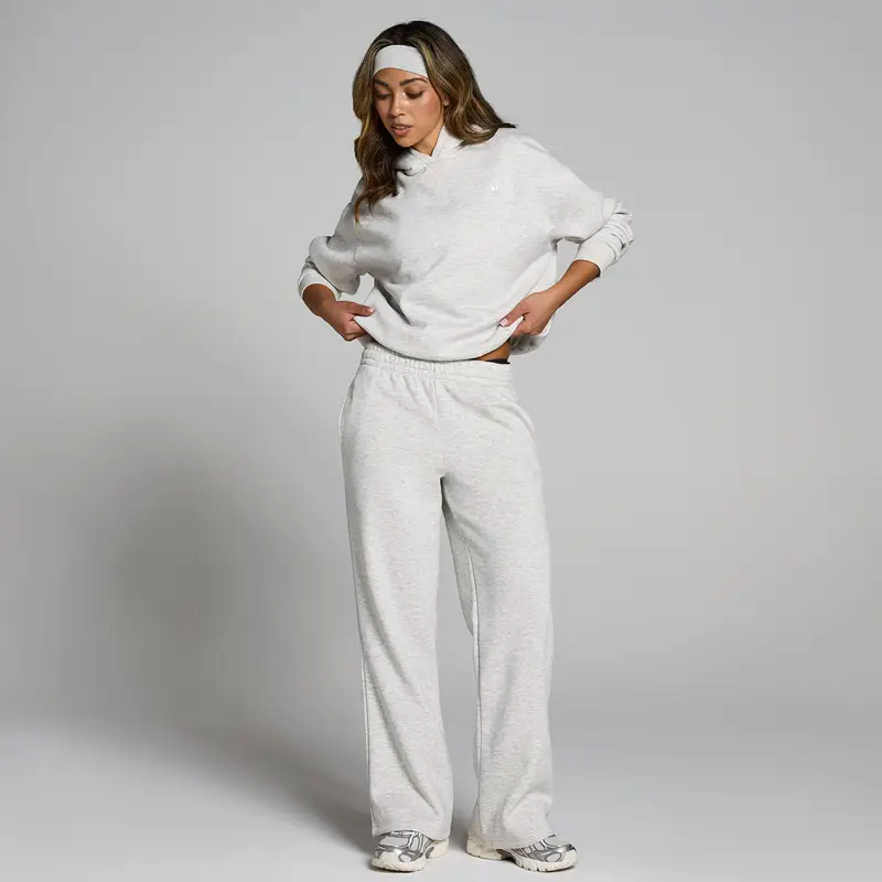 Joggers a gamba dritta MP donna basics - Grigio melange chiaro miniatura 3