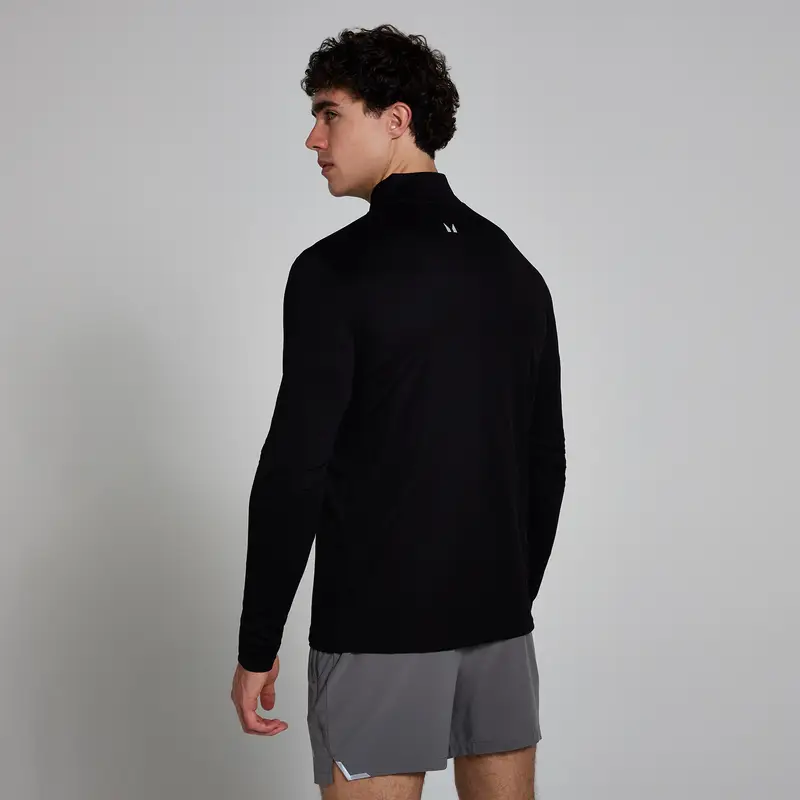 Maglia a rete MP con cerniera a 1/4 Active da uomo - Nero miniatura 2