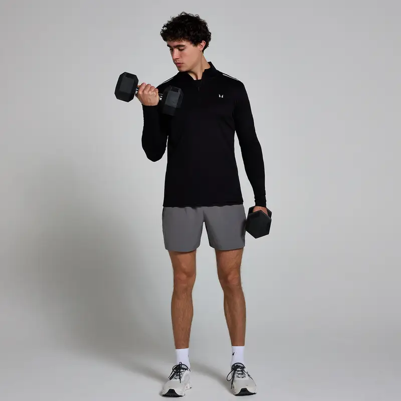 Maglia a rete MP con cerniera a 1/4 Active da uomo - Nero miniatura 3