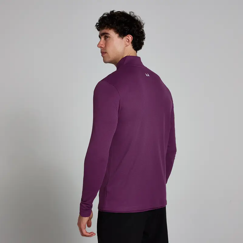 Maglia a rete MP con cerniera a 1/4 Active da uomo - Prugna Viola miniatura 2
