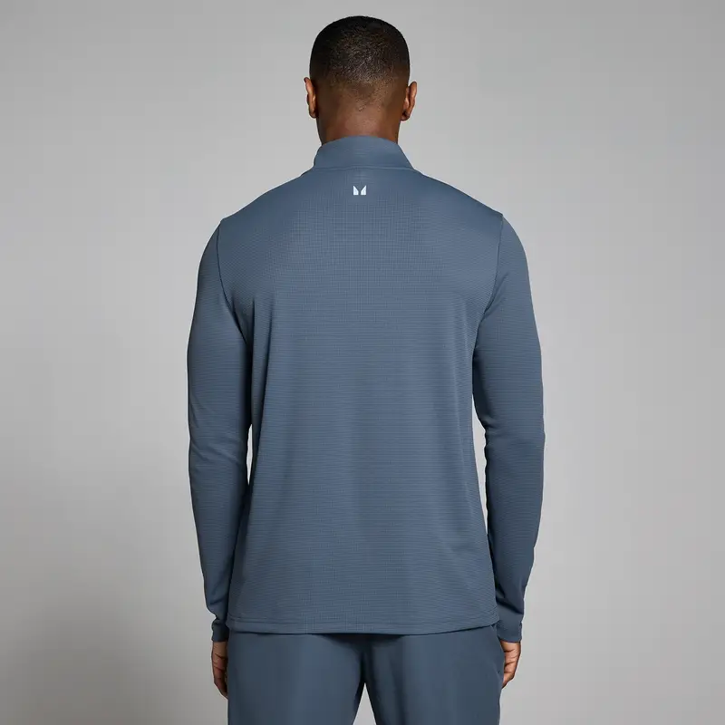 Maglia con zip 1/4 a rete MP Active uomo - Grigio ardesia miniatura 2
