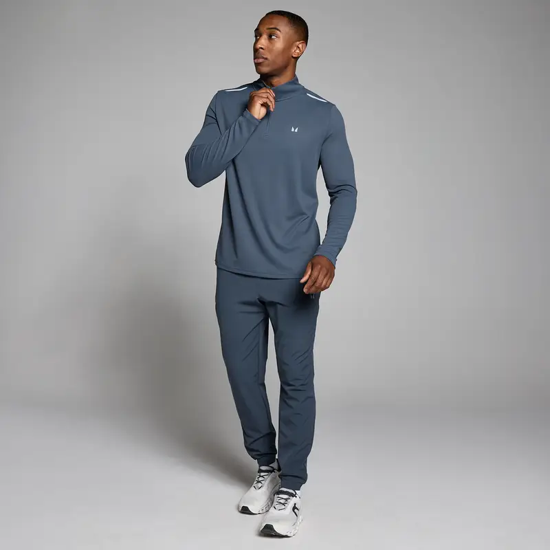 Maglia con zip 1/4 a rete MP Active uomo - Grigio ardesia miniatura 3