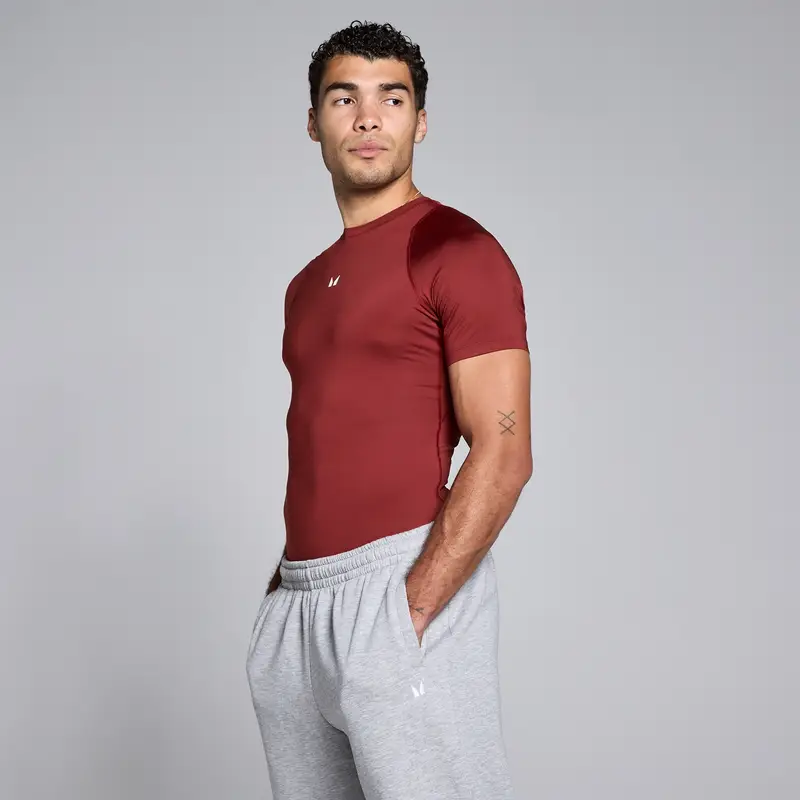 Maglia intima manica corta MP uomo training - Ciliegia Rosso