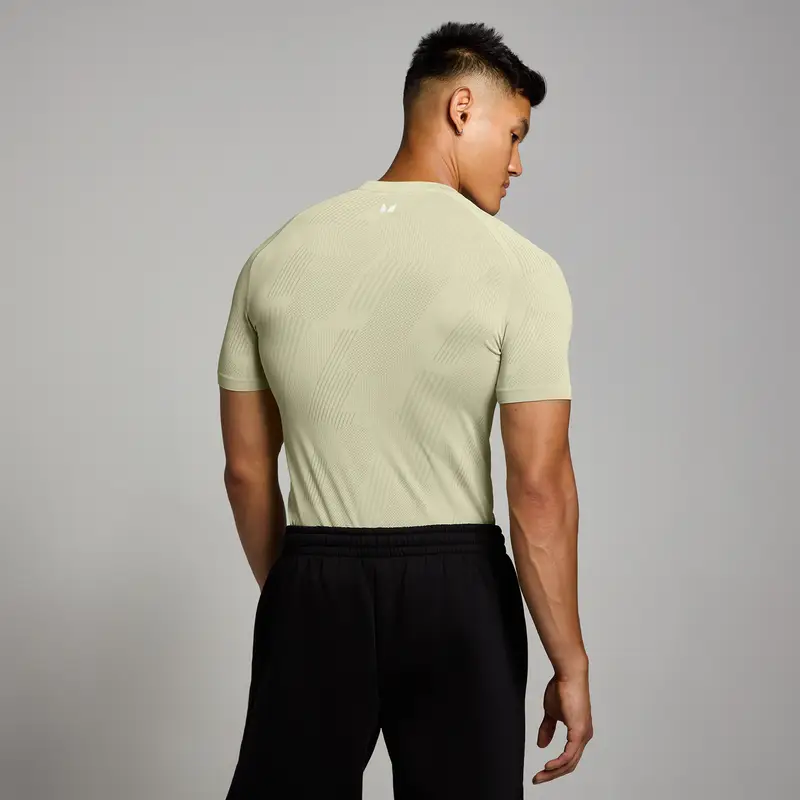 Maglia senza cuciture con grafica Pillar MP Tempo da uomo - Verde salvia miniatura 2