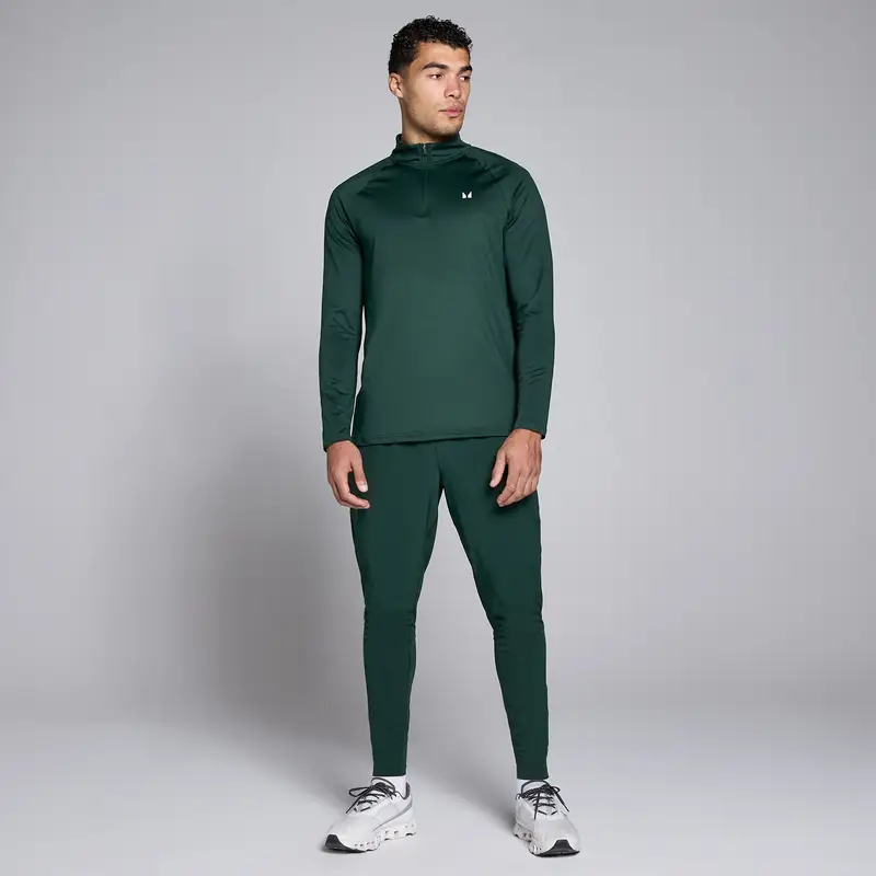 Maglia sportiva con cerniera a 1/4 MP da uomo - Smeraldo scuro Verde miniatura 3