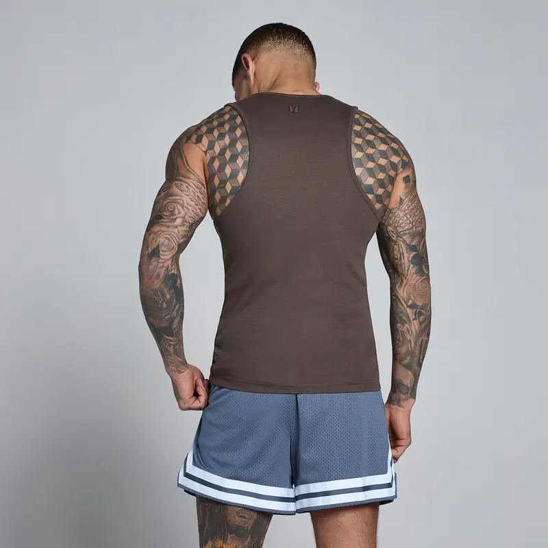 MP Men Lift Ribbed Muscle Fit Tank - Chocolate Marrone miniatura 2