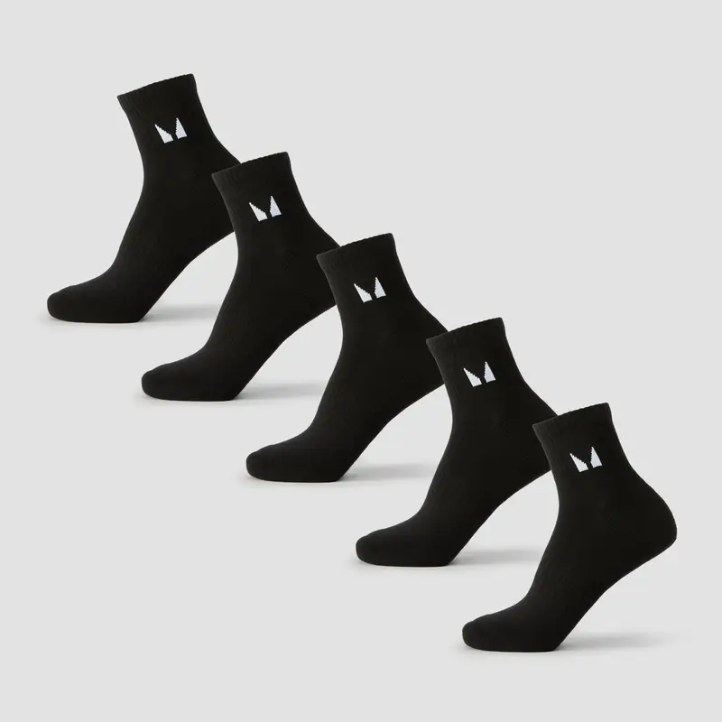 MP Unisex Ankle Socks (5 Pack) - Black Nero