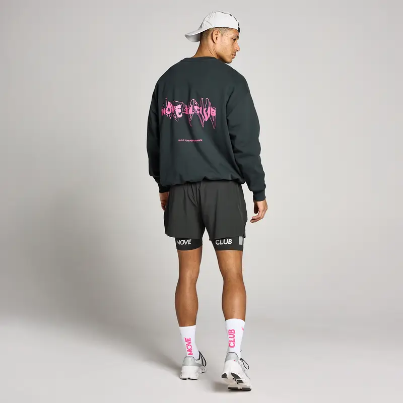 MP Unisex Hybrid Graphic Sweatshirt - Washed Black Nero miniatura 3