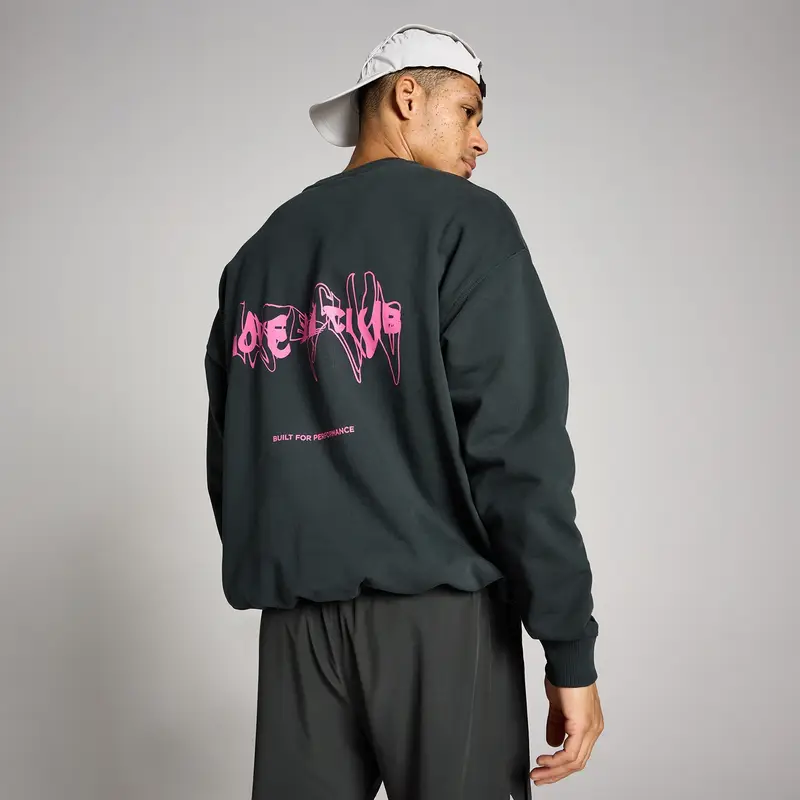 MP Unisex Hybrid Graphic Sweatshirt - Washed Black Nero