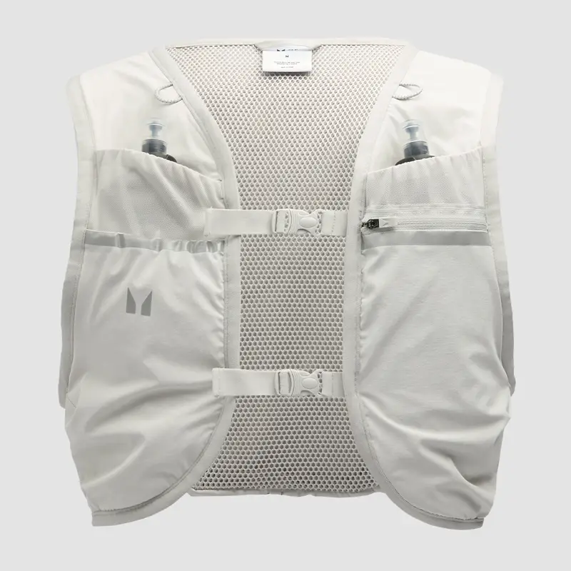 MP Unisex Hydration Vest & 2 Soft Running Bottles Bundle - Chrome Grigio