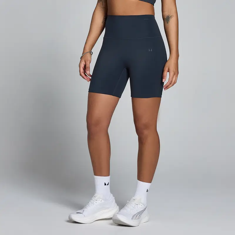 MP Women Tempo High Waisted Shorts - Dark Navy Blu