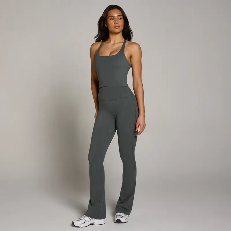 MP Women Tempo Strappy Racerback Vest - Dark Grey Grigio miniatura 3