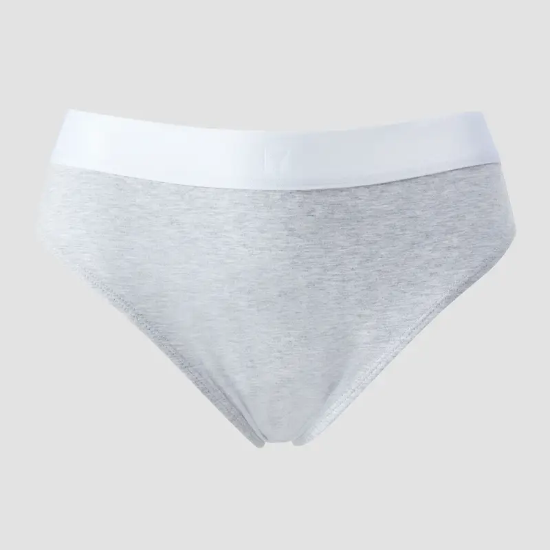 Mutandine bikini a vita media MP da donna (confezione da 5) - Bianco / Nero / Grigio mélange miniatura 3