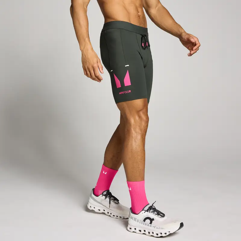 Pantaloncini a compressione MP uomo Hybrid - Nero lavato