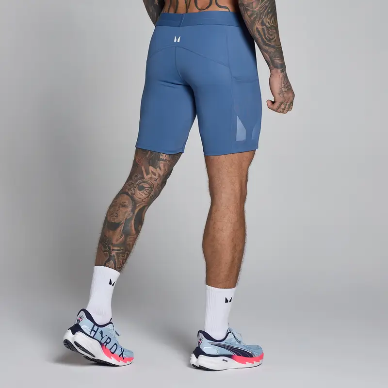 Pantaloncini aderenti MP uomo hybrid con tasche - Blu ardesia miniatura 2