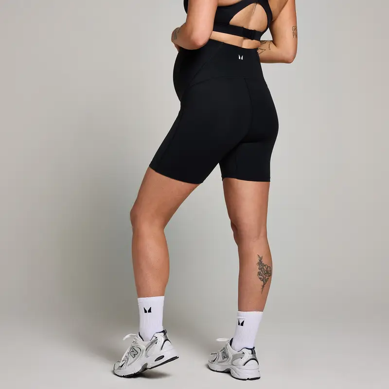 Pantaloncini ciclista a vita molto alta MP Maternity da donna - Nero miniatura 2