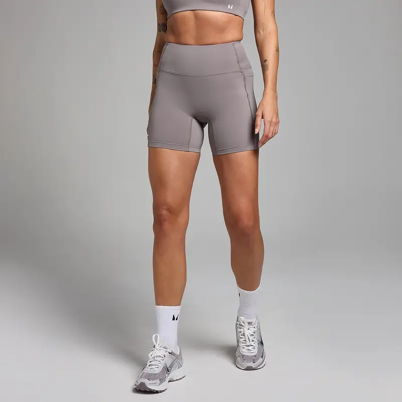 Pantaloncini ciclista con tasca MP Active da donna - Grigio freddo