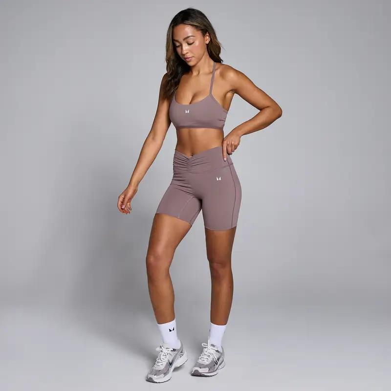 Pantaloncini con arricciatura frontale MP Tempo da donna - Caffè Marrone miniatura 3