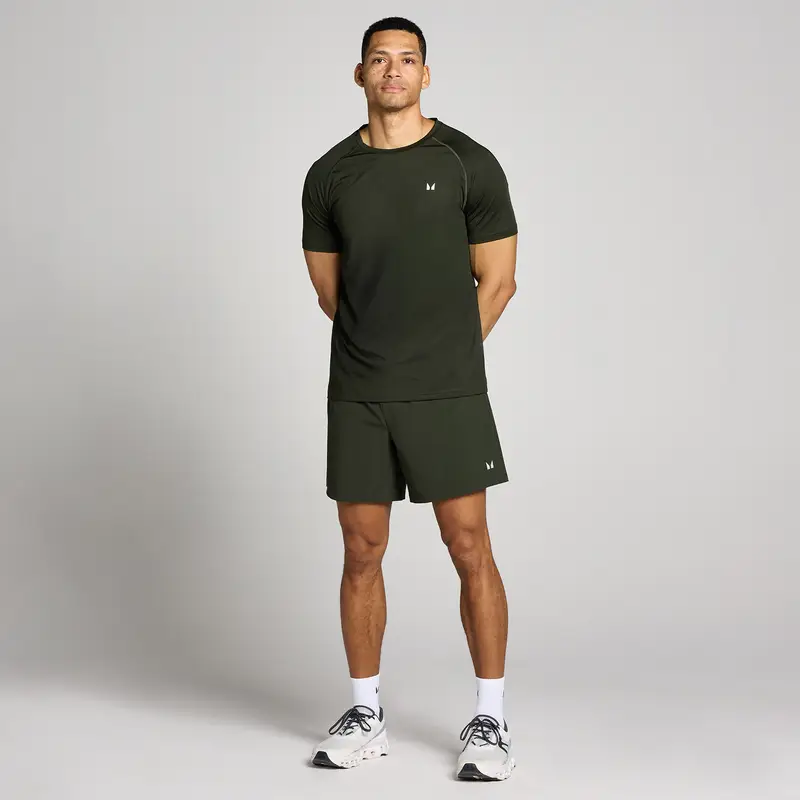 Pantaloncini da allenamento tessuti MP uomo 7 - Verde foresta miniatura 3