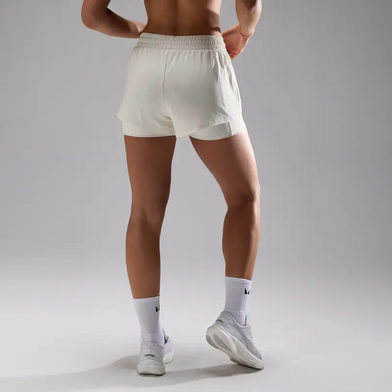 Pantaloncini donna MP Velocity Ultra con griglia - Grigio nebbia Crema miniatura 2