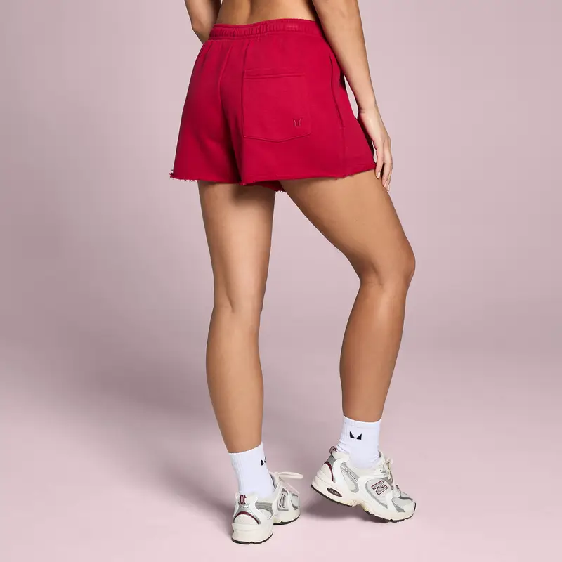 Pantaloncini felpa MP donna lifestyle - Rosso rosa miniatura 2