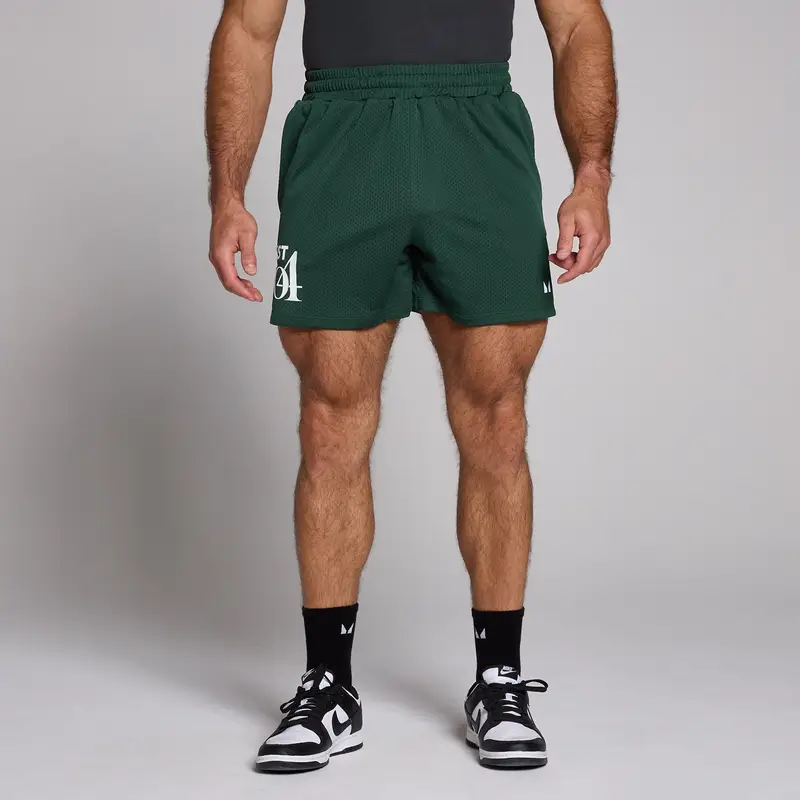 Pantaloncini in mesh MP da uomo - Smeraldo scuro Verde miniatura 2