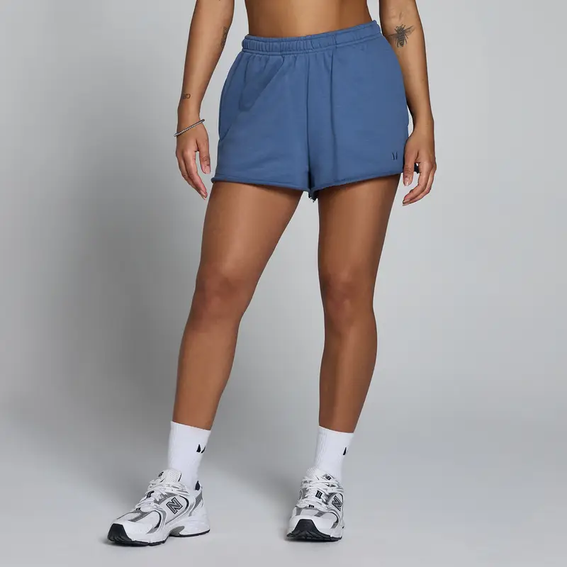 Pantaloncini MP donna leggeri in french terry - Blu ardesia