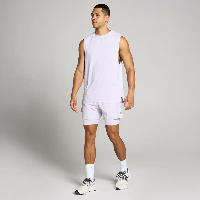 Pantaloncini MP uomo hybrid leggeri 2 in 1 da 5 - Uva scuro Viola miniatura 3