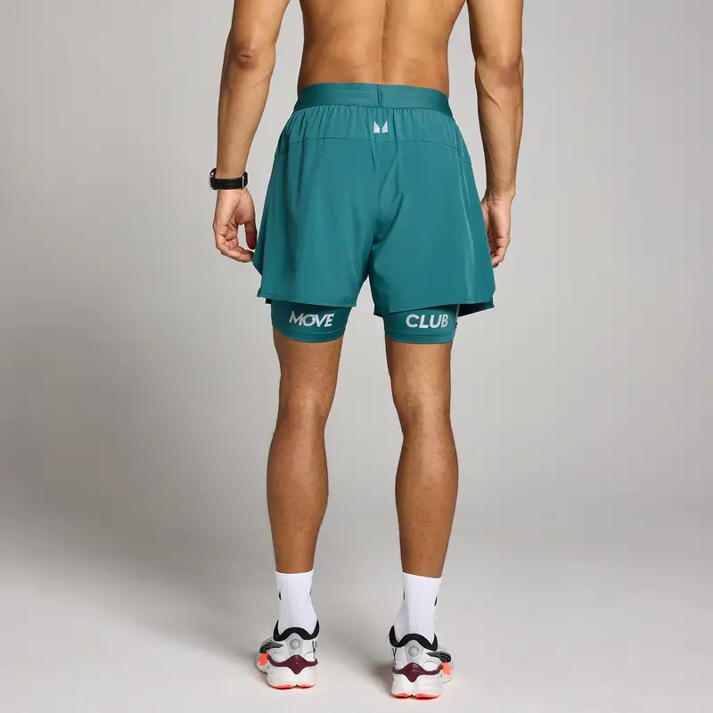 Pantaloncini MP uomo hybrid leggeri 2 in 1 da 5 - Verde acqua intenso Blu miniatura 2