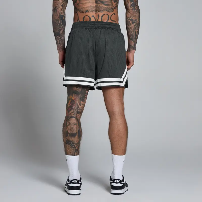 Pantaloncini MP uomo lift 13 cm in rete con nastro a contrasto - Nero slavato miniatura 2